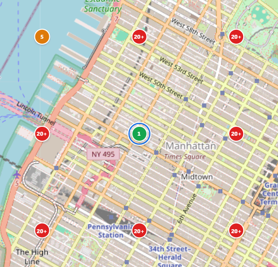 Geo-grid rank check on a map